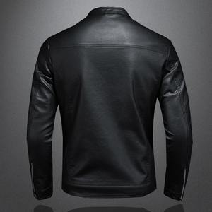 Nouvelle tendance mode automne-hiver 2026 : Veste en cuir PU couleur unie pour homme, décontractée, ample et confortable, grandes tailles - Product Image 2