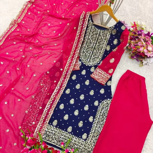 Salwar Kameez y Dupatta de Georgette de Seda de Diseño Casual para Graduación de Invierno - Product Image 3