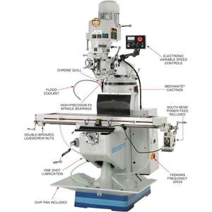 Fresadora Vertical EVS de 9 Pulgadas x 48 Pulgadas con DRO, Cortador de 30 kg - Product Image 2