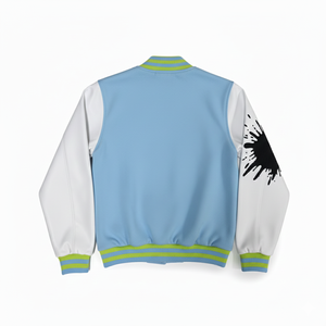 Chaqueta Varsity Vintage para Hombre con Manga de Cuero Bordada con Parche de Chenilla Personalizado OEM, 450 g/m², Calefactable y Cómoda - Product Image 2