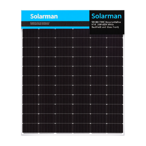 Panneau solaire monocristallin HJT Solarman SM-380-72MC 550W-600W avec dos blanc et face en verre - Product Image 2