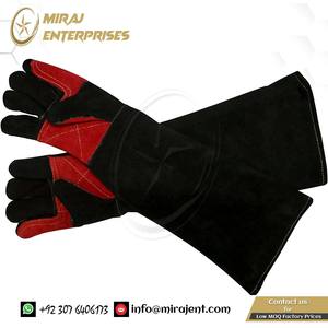 Guantes de cuero con logotipo personalizado resistentes al calor y al fuego para soldar, guantes a prueba de mordeduras para manejo de animales, guantes para manejo de mascotas Tig Mig Bird Snake - Product Image 3