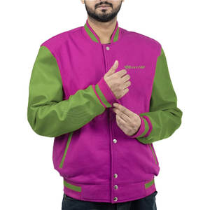 Nouveau design de couleur unie pour hommes, veste Letterman, vêtements chauds, veste Letterman pour hommes - Product Image 2
