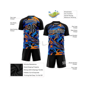 ชุดเสื้อฟุตบอลระบายอากาศใส่ได้ทั้งชายและหญิงชุดเสื้อฟุตบอลแบบปรับแต่งได้พร้อมบริการ OEM ที่ยอดเยี่ยม - Product Image 5