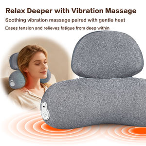 Oreiller de <span class=keywords><strong>massage</strong></span> vibrant le plus vendu, version améliorée, masseur de cou chauffant pour le bureau et la maison, OEM disponible - Product Image 5