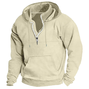 Sweat à capuche zippé de grande qualité pour hommes et femmes Tissu polaire 100% coton lourd pour la saison hivernale - Product Image 3