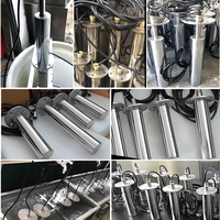Transductor Ultrasónico Eléctrico Sumergible Cilíndrico, Barra de Acero Inoxidable a Prueba de Agua IP68, Sin Zona Muerta, para Uso Industrial