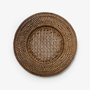 Venta al por mayor a granel placas de cargador de ratán nueva llegada tendencia placas de cargador de ratán estilo bohemio hecho a mano mantel de mimbre de Vietnam - Product Image 2