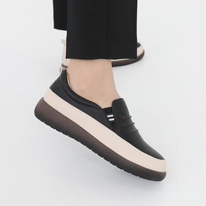 [JSHOE] Action Leather Cowhide Haini Simple Basic Slip On Shoes 3.5cm <b>Women</b> Comfort Casual <b>Flats</b> - Product Image 2