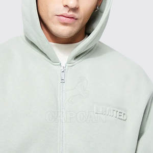 Sudaderas holgadas informales de algodón 100% para hombre, diseño liso transpirable con bolsillo, logotipo personalizable para invierno - Product Image 4