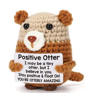 Small 10 cm Crochet Otter Plush Super Soft Polyester Stress Relief Doll for Kids Perfect Birthday Gift - Product Image 3