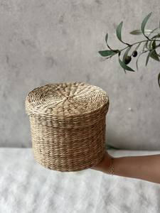 Venta caliente 100% Mini cesta de algas marinas naturales con tapa hecha a mano de Vietnam para almacenamiento - Product Image 3