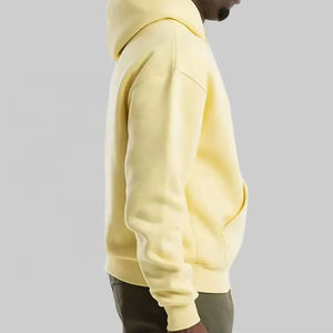 Top qualité 100% coton vierge épais polaire poids lourd surdimensionné impression personnalisée Logo hommes sweats à capuche et sweat-shirts fabrication - Product Image 4