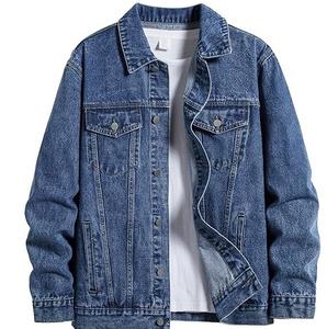 Chaqueta Vaquera Lisa de Último Diseño para Hombre, Logotipo Personalizado OEM, Moda de Invierno, Cierre de Botones, Chaquetas Vaqueras Vintage Negras Lavadas - Product Image 5