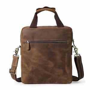 TIDING hommes sac de messager en cuir véritable Vintage mallette d'affaires bandoulière sac à main à bandoulière avec longue sangle - Product Image 2