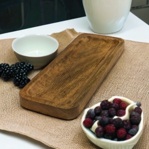 Bandeja de servicio de bambú de buena calidad para restaurantes, hoteles, vajilla, uso de la mejor bandeja de bambú elegante - Product Image 3