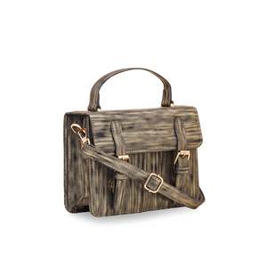 Bolso de hombro informal a rayas geométricas Mehndi con cierre de botón con cremallera de un solo mango Forro de algodón con lentejuelas en el Decoration-P55597 - Product Image 2