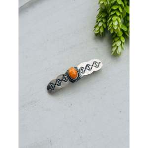 Danny Henio Handmade Spiny Oyster & Sterling Silver Hair Barrette - Product Image 2