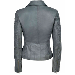 Marron Qualité Prix Qualité supérieure Conception personnalisée Veste en cuir véritable pour femmes de taille adulte Veste en cuir pour femmes - Product Image 2