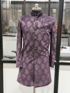 Sherwani Indo Occidental de Lujo con Lentejuelas Bordadas para Hombre, Traje de Novio para Boda, Diseño de Bandhgala, Fabricante OEM - Product Image 1