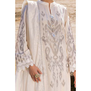 Ensemble de costume pour femme en jacquard brodé non cousu en 3 pièces avec dupatta en coton Zari MJ-52003 - Product Image 2
