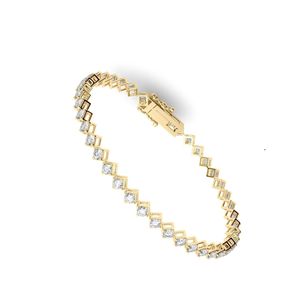Pulsera DE TENIS estilo excelente diamante corte redondo para mujer - Product Image 2