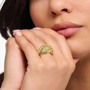 Bague Crocodile Doré Argenté, Cadeau Idéal - Product Image 2