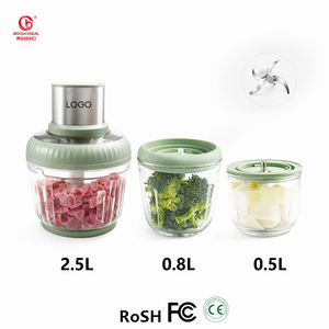 أفضل مفرمة طعام صغيرة رخيصة من الفولاذ المقاوم للصدأ من الشركة المصنعة، سعة 2 لتر و3 لتر، مفرمة كهربائية للمطبخ للاستخدام المنزلي - Product Image 1