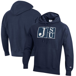 Sudadera con Capucha HBCU para Hombre, de la Universidad Estatal de Jackson, Color Azul Marino, con Logotipo Personalizado en la Parte Delantera, Servicio OEM - Product Image 1
