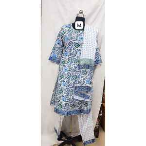 Conjunto de Traje de Algodón Cosido para Mujer con Dupatta, Ropa Tradicional Elegante - Product Image 1