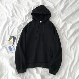 Sweats à capuche en coton pour hommes manches colorées personnalisées polaire de coton automne hiver sweat à capuche chaud élastique sweats à capuche pour hommes - Product Image 5