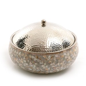 Ensemble de marmites classiques de forme ronde écologiques pour servir des aliments de 3 casseroles isolées faites à la main en acier inoxydable - Product Image 3