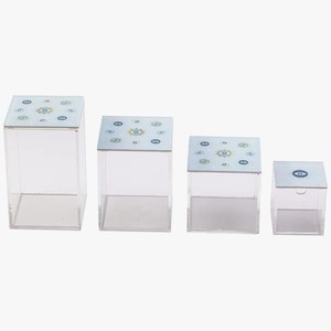 Acrylic Sweet and Dry Fruit Box with MOP Lid Custom Size Elegant Ramadan Mubarak and Eid Gift for Home Decor Handcrafted <b>Edge</b> - Product Image 1