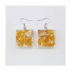 Pendientes de Aro de Resina Epoxi de Lujo para Mujer, Personalizados, Multicolores, con Estilo Clásico, Opción de Regalo de Moda al por Mayor - Product Image 3