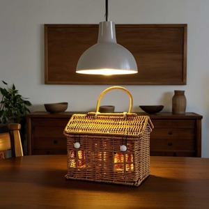 Artex Green Earth Handmade Eco-Friendly Natural Rattan House <b>Basket</b> <b>Lid</b> Modern Oval Shape Multifunction Storage <b>Basket</b> Made - Product Image 4