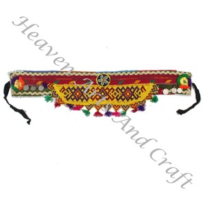 เข็มขัดวินเทจเข็มขัดเต้นรำท้องลูกปัด afghani เข็มขัดคาดเอวแบบดั้งเดิม kuchi ชนเผ่า BB074A เก่า Banjara เข็มขัดลูกปัดแฮนด์เมดแท้วินเทจ - Product Image 3