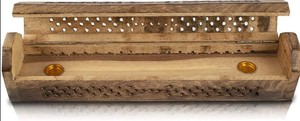 Varilla de incienso de madera y soporte para quemador de cono ataúd con compartimento de almacenamiento orgánico ecológico Ash Catcher Agarbatti Holder - Product Image 2