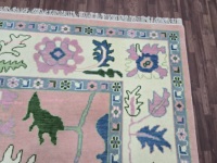 Haute qualité brodé 8x10 couleur rose traditionnel tricoté à la main Oushak acheter moderne turc Oushak tapis 8x10, 10x14 tapis Unique