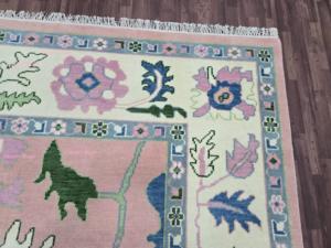 Alta calidad bordado 8x10 color rosa tradicional tejido a mano Oushak comprar moderno turco Oushak alfombra 8x10, 10x14 alfombra única - Product Image 4