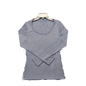 High Quality Factory Made Slim Fit Women's Solid T Shirts Fashionable Plus Size Stylish Casual Solid Color T Shirts For Women - Product Image 5