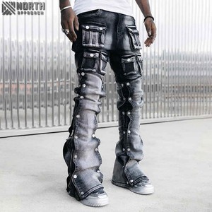 Pantalones Vaqueros de Mezclilla Cómodos y Duraderos, Perfectos para Uso Casual, Aventuras al Aire Libre, Transpirables, Rectos, para Hombre - Product Image 4