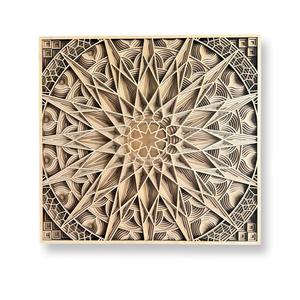 Offre Spéciale soleil Mandala en bois 3D couches Art mural Mandala Art spirituel décoration murale