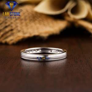 0.303 TDW Baguette y anillo de diamante de corte redondo 18K oro blanco Pave ajuste anillo Cvd/Hpht Diamond Lab Stone - Product Image 3