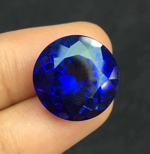 Top qualité 100% naturel bleu tanzanite ronde à facettes coupe pierres précieuses en vrac pour boucles d'oreilles bijoux et pendentifs faisant prix de gros - Product Image 1