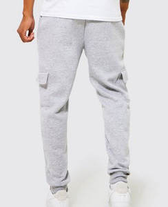 OEM Custom Jogger Sweat <b>Pants</b> Terry Cotton Embroidery LOGO With <b>White</b> Trims on Side Flared Sweatpants <b>for</b> <b>Men</b> - Product Image 3