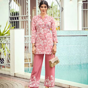 Dhwaja Export Light <b>Weight</b> Heavy Rayon Quick Dry Floral Printed Co-ords <b>Set</b> <b>for</b> <b>Women</b> Casual/Party Use All Seasons - Product Image 1
