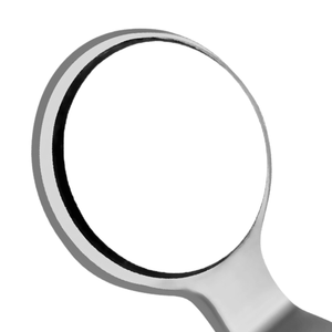Miroir buccal dentaire manuel double face en acier inoxydable, outil d'examen oral à double réflexion, anti-buée, réutilisable, autoclavable - Product Image 4