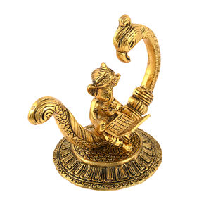 Smart Fashion Deal <b>Gold</b>-Plated Metal Ganesh Ji Tableware Welded Traditional Modern Design Home Decoration Wedding Business <b>Gifts</b> - Product Image 4