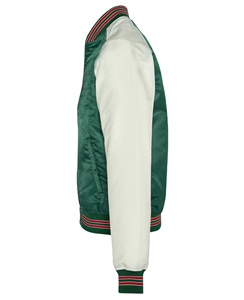 Acheter Blouson bombardier en soie et satin pour hommes logo personnalisé design qualité supérieure vestes à fermeture à pression côtelée - Product Image 4