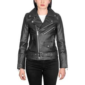 Chaqueta de Cuero Genuino para Mujer, 100% Piel de Oveja, Chaqueta Elegante con Cremallera, al por Mayor, Chaquetas de Cuero Originales 2026 para Hombre - Product Image 4
